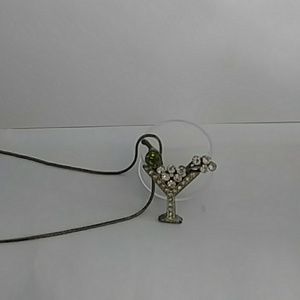 Martini glass necklace